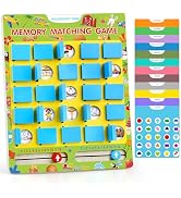 Vinlon Matching Memory Game for Kids Ages 4-8, Flip to Win Wooden Board Games, Toddler Travel Toy...