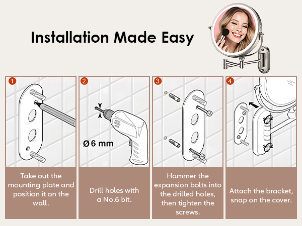 makeup mirror wall mirror light up mirror magnifying mirror with light