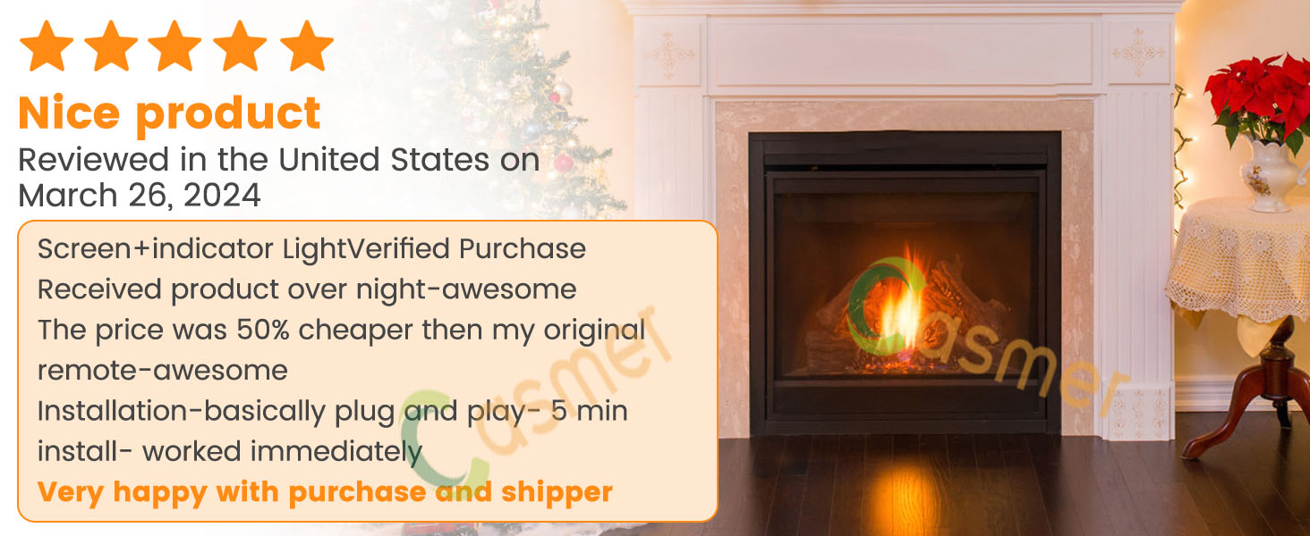 gas fireplace thermostat