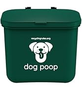 Recycling Rules Small Hanging Wastebasket for Dog Poop in Green for Smaller Dogs (< 25 lbs.)