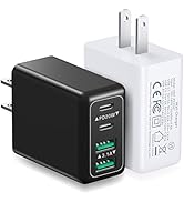 [2 Pack] USB Wall Charger, Costyle 40W 4 Port Double USB C Charger Block Multiport USB C Wall Cha...