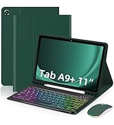 EAMPANG Case with Keyboard Mouse for Samsung Galaxy Tab A9 Plus 11 inch (SM-X210/X215/X216/X218),...
