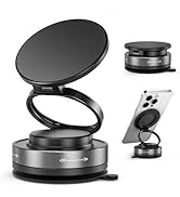 EGBULL Upgraded Drop Glue Magnetic car Phone Holder with Vacuum Suction Cup and Foldable Design S...