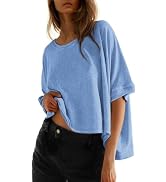 Dokotoo Summer Shirts 2026 Womens Solid T Shirts for Women Loose Oversized Tops Basic Tee