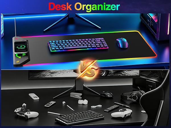 RGB Gaming Mouse Pad with Wireless Charging