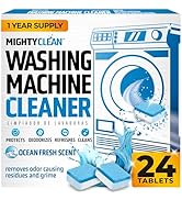 Washing Machine Cleaner Tablets 24 Pack - 1 Year Supply Washer Machine Cleaner Tablets, Septic Sa...