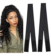 2Pcs Elastic Band for Wigs-Lace Melt Band, 3Cm Elastic Edge Laying Band for Hair,24Inch Length Ed...