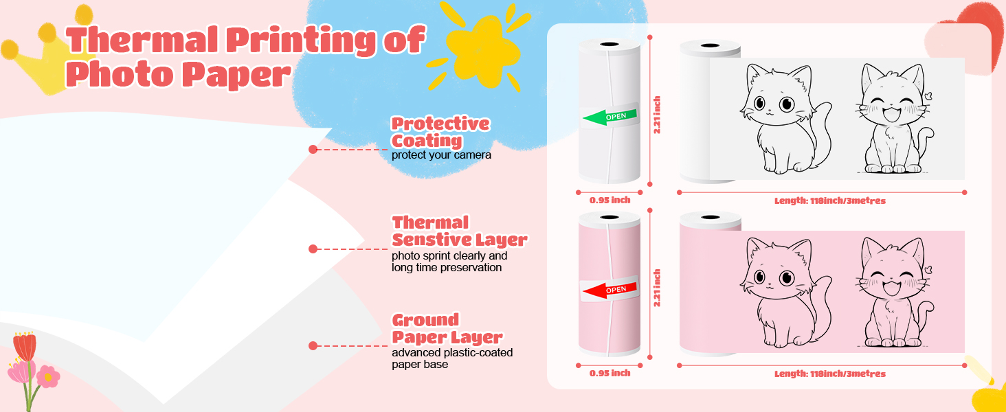 mini printer sticker paper mini thermal printer sticker paper thermal sticker paper