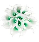 DuHouse 20Pcs Calla Lily Artificial Flowers Wedding Bouquets Fake Real Touch Latex Flower Bluks f...
