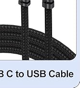 USB C Cable Right Angle 3FT 2Pack Short, USB-A to 90 Degree USBC 3A Fast Charging &amp; Data Transfer...