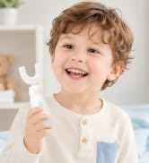 Meqtpomy Kids Electric Toothbrush,Toddler Toothbrush Waterproof Battery Powered 360 Automatic Son...