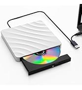 QDSYLQ External CD/DVD Drive for Laptop - CD Burner DVD Player for Laptop USB 3.0 +/-RW ROM, Exte...