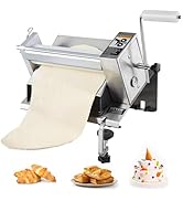 VEVOR Manual Dough Sheeter Machine, Puff Pastry Sheeter and Fondant Roller, Removable Handle, Pan...