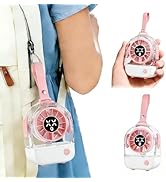 VanSmaGo Portable Mini Fan, 3 IN 1 USB Rechargeable Small Fan with 5 Powerful Speeds, LED Display...