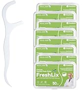 FRESHLIX Dental Floss Picks 400 Count Tooth Picks Flossers Gen 5 Toothpicks Sticks to Remove Plaq...