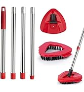 Spin Mop Replace Head Base Scrub Brush with Handle Set for O Ceda EasyWring 1 Tank System, Shower...