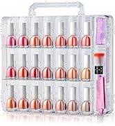 SUBAY Portable Nail Polish Organizer, Clear Double Side Nail Polish Holder,Gel Nail Storage for 4...