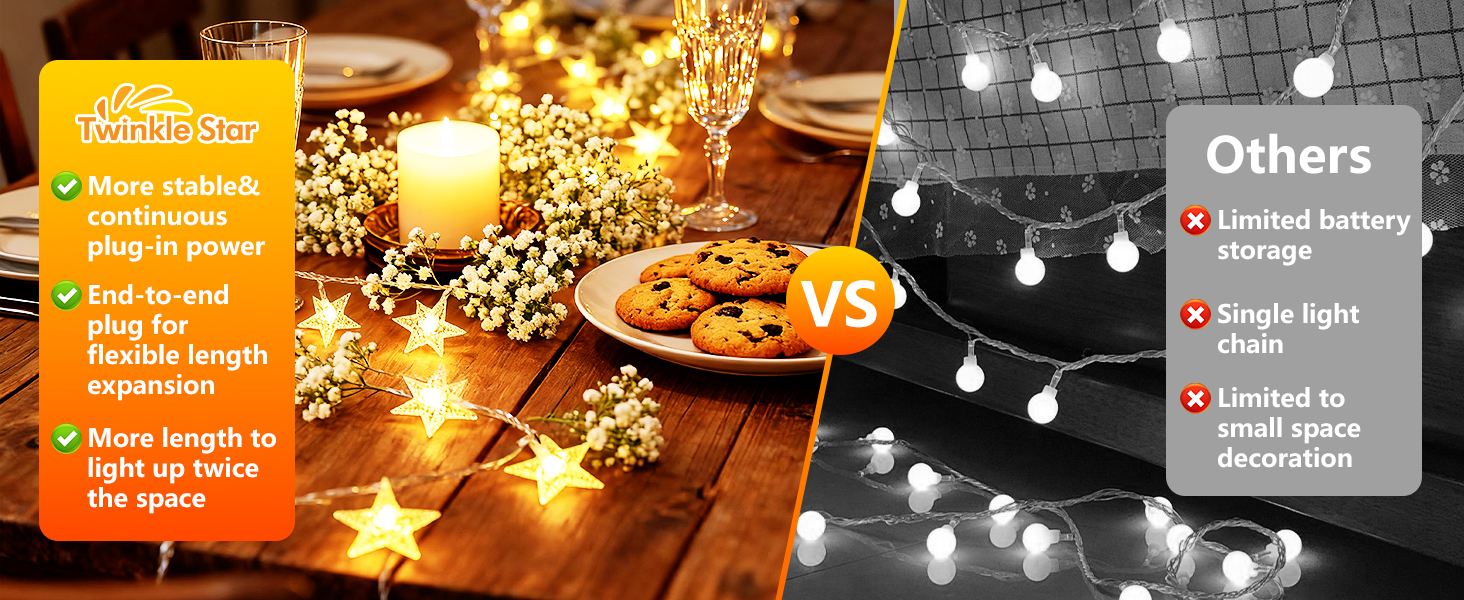 twinkle star string lights
