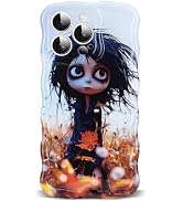 ETPESOK Compatible with iPhone 14 Pro Max Case Glossy Portrait with Flower Pattern Design Cute Cu...