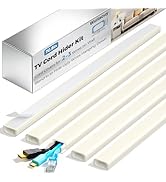 Wuitaouy Cord Hider Kit, 70.8in Cord Covers for 2-3 Wires on Wall, Paintable Cable Hider Wire Cov...