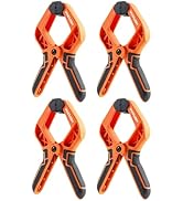 VANQUISH 4.5 inch Heavy Duty Spring Clamps, 4 Pack Large Nylon Spring Clips with 1.5 Inch Mouth O...