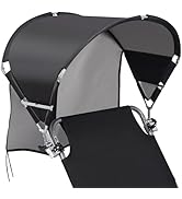 Universal Chair Umbrella Canopy, UPF 50+ Chair Sun Shade Attachment with Adjustable Clamp Fits Mo...