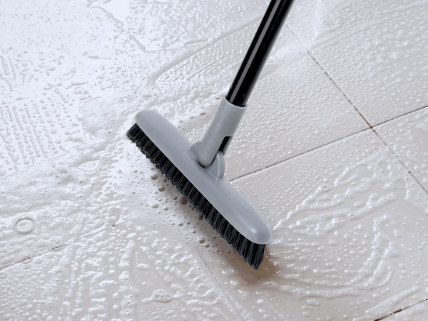 shower cleaning brush with long handle