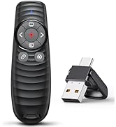 Presentation Clicker Wireless Presenter Remote Clicker for 2-IN-1 USB Type C Powerpoint Clicker w...