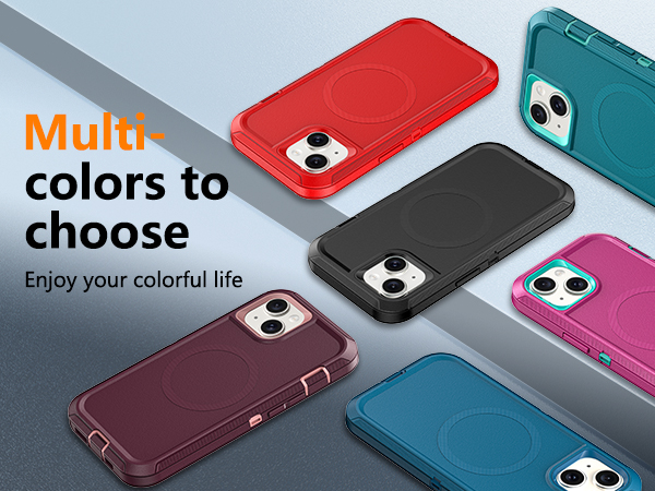 Multi color multi layer phone case iphone 15/14/13