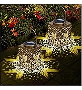 YWYWLED 2 Pack Bronze Solar Lights Outdoor Waterproof Decorative - Gifts for Women Mom Grandma, H...