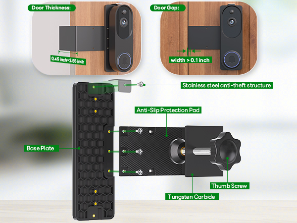 orbitell anti theft doorbell mount doorbell camera mount video doorbells holder mounting bracket