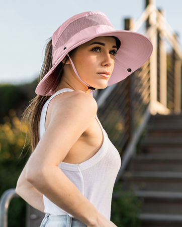 sun hat with ponytail hole for women