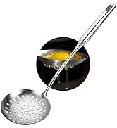 TBWHL Skimmer Slotted Spoon, Heavy Duty 304 Stainless Steel Slotted Spoon with Vacuum Ergonomic H...