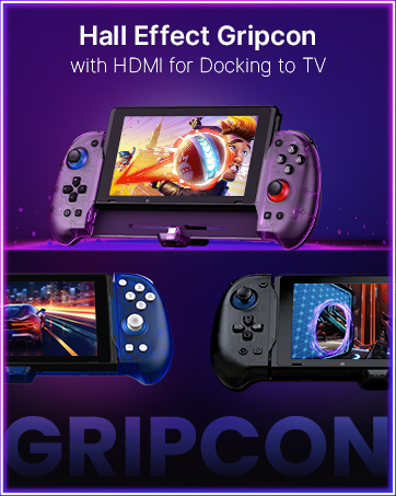 Front view of three Hall Effect Gripcons in different colors