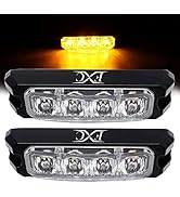 FXC 4-LED Strobe Lights for Trucks Amber Waterproof Emergency Beacon Flash Lights,Purishion Cauti...