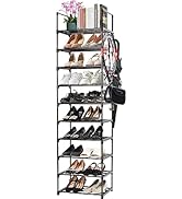 Mavivegue 10 Tiers Narrow Tall Shoe Rack,20-24 Pairs Metal Shoe and Boots Organizer Storage Shelf...