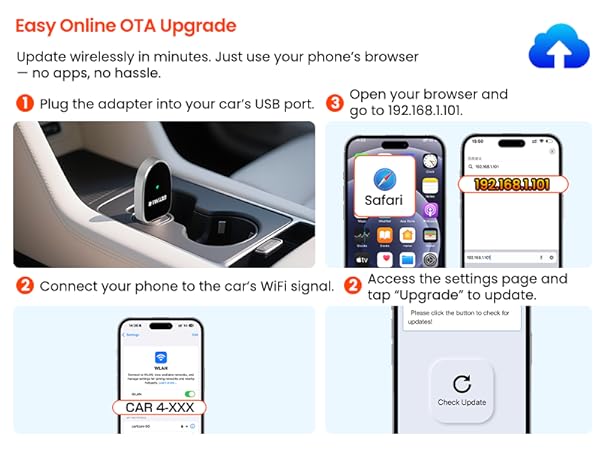 wireless carplay adapter mini, android auto dongle fast boot, carplay adapter 5ghz dual band