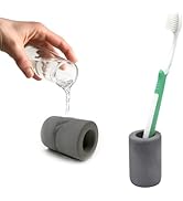 DiatZeno Mini Toothbrush Holders for Bathrooms - Diatomite Quick-Dry Organizer, Compact Portable ...