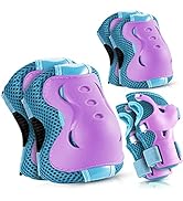 BOSONER Knee Pads for Kids Roller-Skating - Adjustable Protective Gear Set Knee Elbow Pads Wrist ...