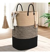 Woven Laundry Basket for Clothes, 100 L Large Rectangle Laundry Hampers, Nursery Storage Basket f...