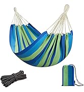 JoyView Brazilian Hammock for Single Preson Portable Hammock with Hanging Ropes &amp; Carry Bag Large...