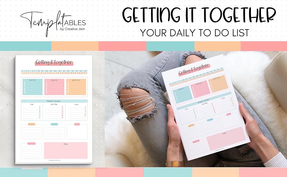 Brain Dump Notepad, To Do List Desk Pad, Productivity Planner, ADHD Daily Planner