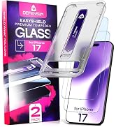 Defenslim for iPhone 17 Screen Protector (2Pack), Easy Auto-Align Install Kit, 6.3" Tempered Glas...