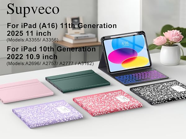 ipad A16 case with keyboard ipad 11th 10th generation case with keyboard ipad 10th generation case