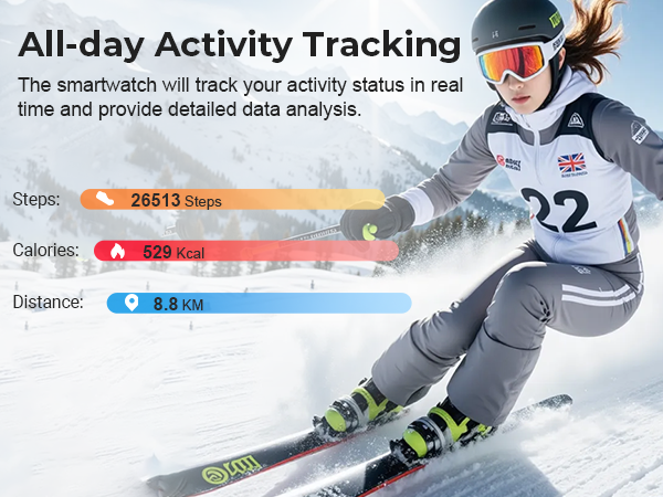 Fitness watch all-day activity tracking