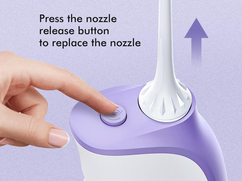 press the nozzle release button to replace the nozzle