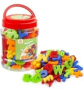 Coogam Magnetic Letters Numbers Alphabet Fridge Magnets Colorful Plastic ABC 123 Educational Toy ...