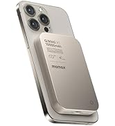 MOMAX Magnetic Power Bank 10000mAh, 20W Fast Charging, Wireless Portable Charger for iPhone 16/15...