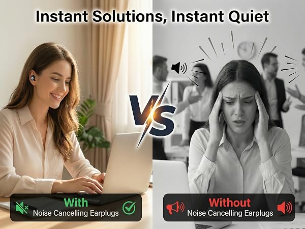Ear Plugs for Sleeping Noise Cancelling,Ultra-Comfy Noise Reduction for Side Sleepers