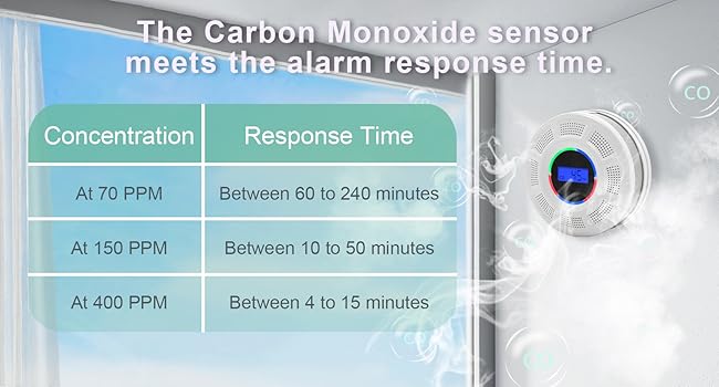 Carbon Monoxide sensor meets the alarm response time